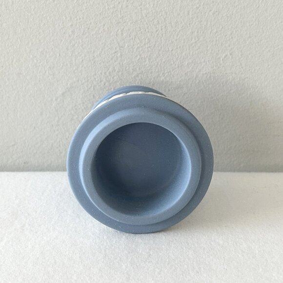 Vintage WEDGWOOD Blue Jasperware Candle Tea Light Votive Holder - Picture 5 of 8
